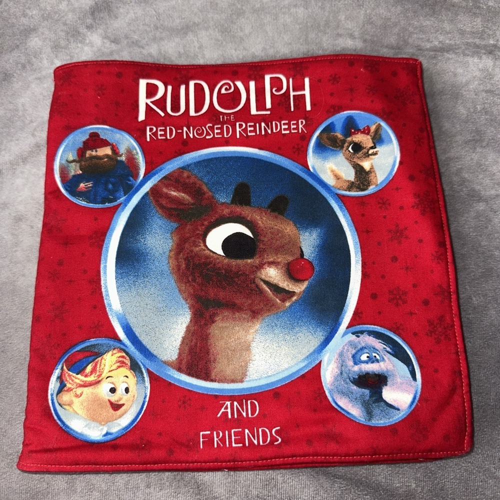 Rudolph The Red Nosed Reindeer & Friends Cloth Book Bumble Yukon Hermy Cranston